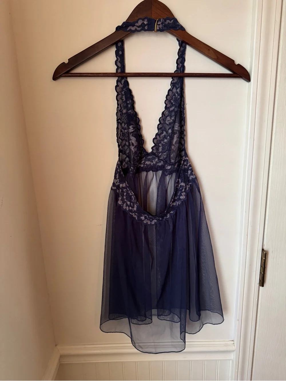 Victoria's Secret Midnight Blue‎ Lace Chemise Lingerie Size Small
